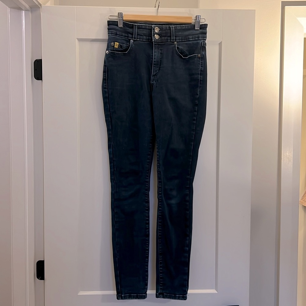Yoga jeans, high waisted skinny.
